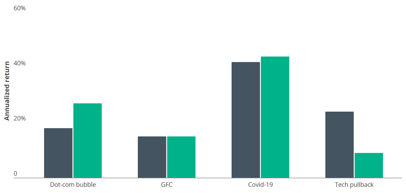 Graph showing Private equity market capture