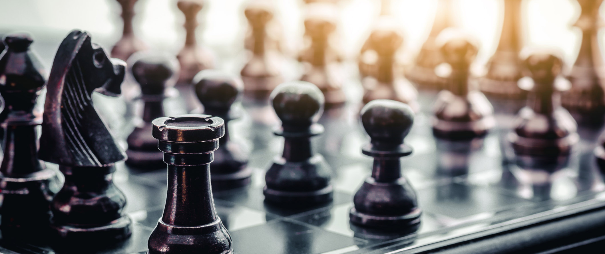 Chess pieces on board