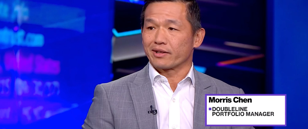 Morris Chen discussing commercial real estate debt, CMBS and DCRE on Bloomberg ETF IQ.