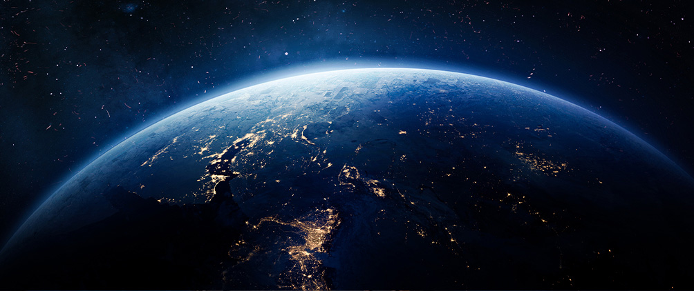 View of Earth from space representing technology disruption, global markets and the next wave of tech IPOs.