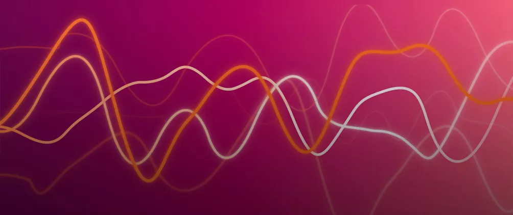 Abstract pink and orange market signal lines representing Morgan Stanley Investment Management’s Q1 2026 high yield market monitor.
